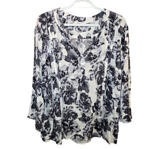 NWOT Stitchfix Monday Fun Black Floral Blouse 2X